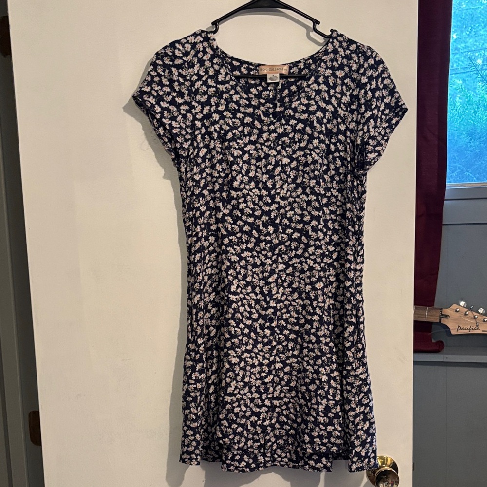 Women's Navy Floral Mini Dress - Unknown Brand